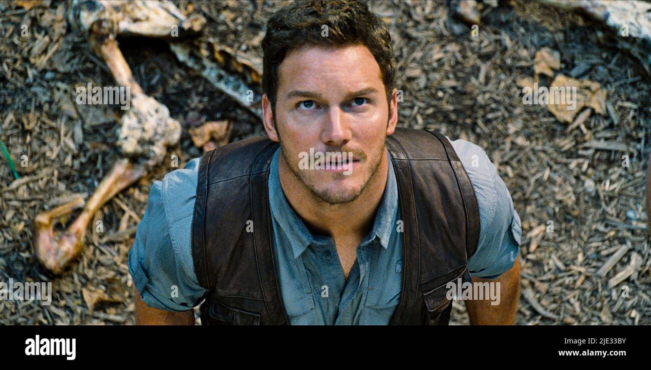 CHRIS PRATT, JURASSIC WORLD, 2015 Banque D'Images
