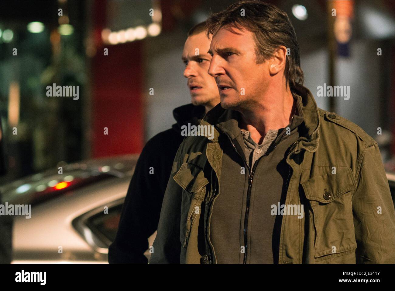 JOEL KINNAMAN, Liam Neeson, exécuter toute la nuit, 2015 Banque D'Images