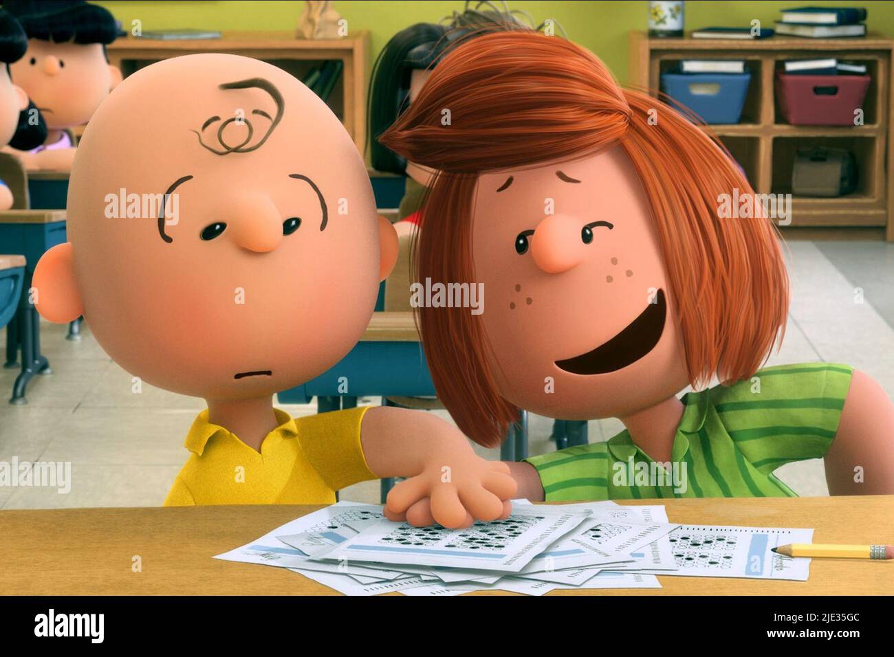 CHARLIE BROWN, Peppermint Patty, Snoopy et Charlie Brown : LES CACAHUÈTES FILM, 2015 Banque D'Images