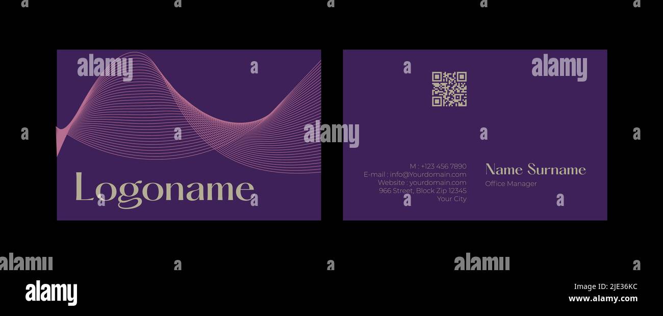 Modèle de carte de visite Design abstrait moderne icône couleur pour le luxe Présentation de simple identité d'entreprise concept minimal élégant marque Illustration de Vecteur