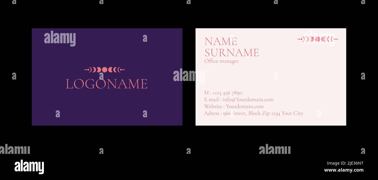 Modèle de carte de visite Design abstrait moderne icône couleur pour le luxe Présentation de simple identité d'entreprise concept minimal élégant marque Illustration de Vecteur