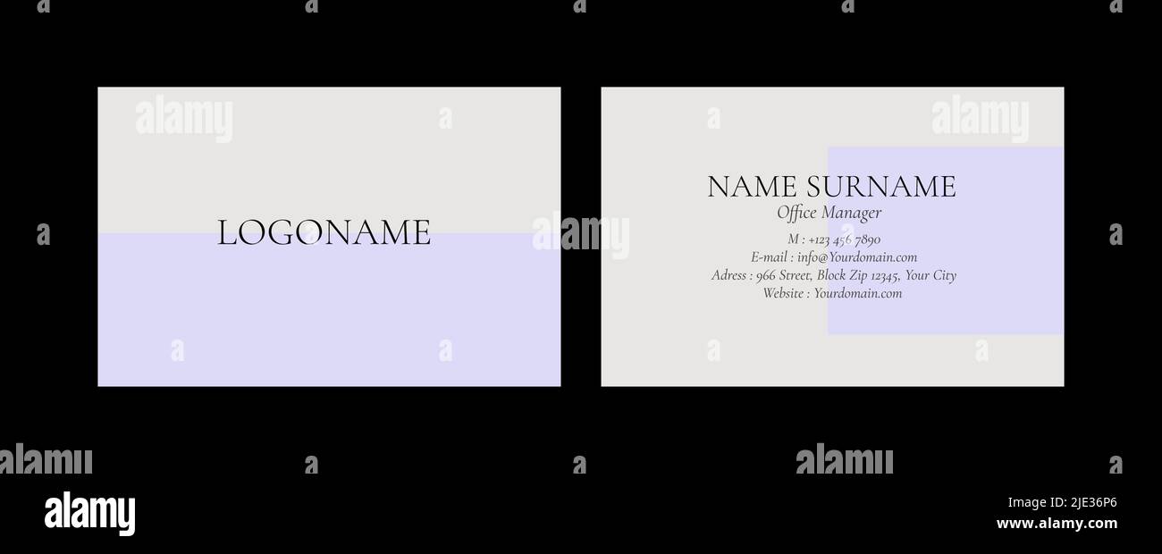 Modèle de carte de visite Design abstrait moderne icône couleur pour le luxe Présentation de simple identité d'entreprise concept minimal élégant marque Illustration de Vecteur