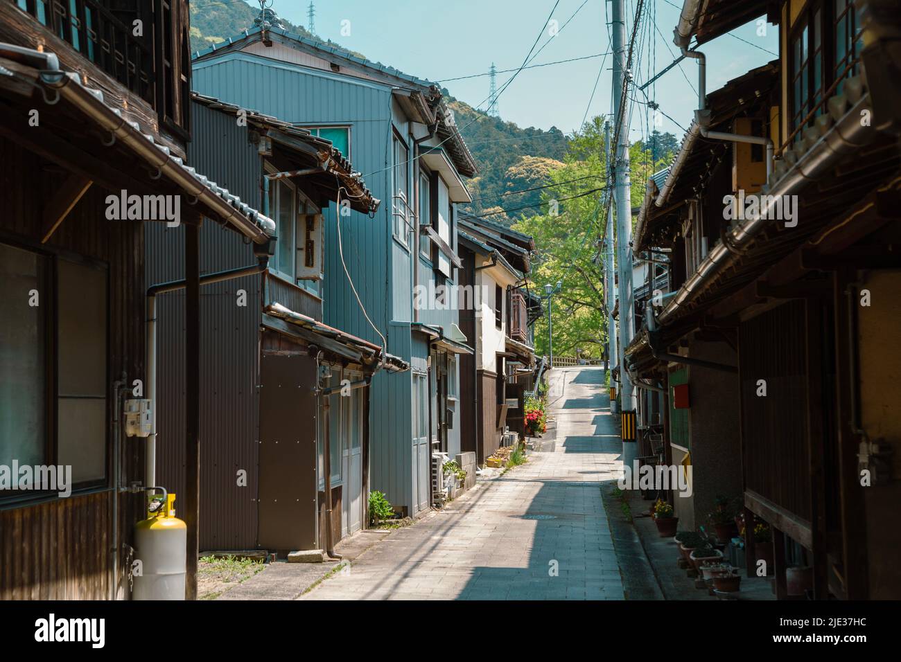 Ozu village maison traditionnelle rue à Ehime, Japon Banque D'Images