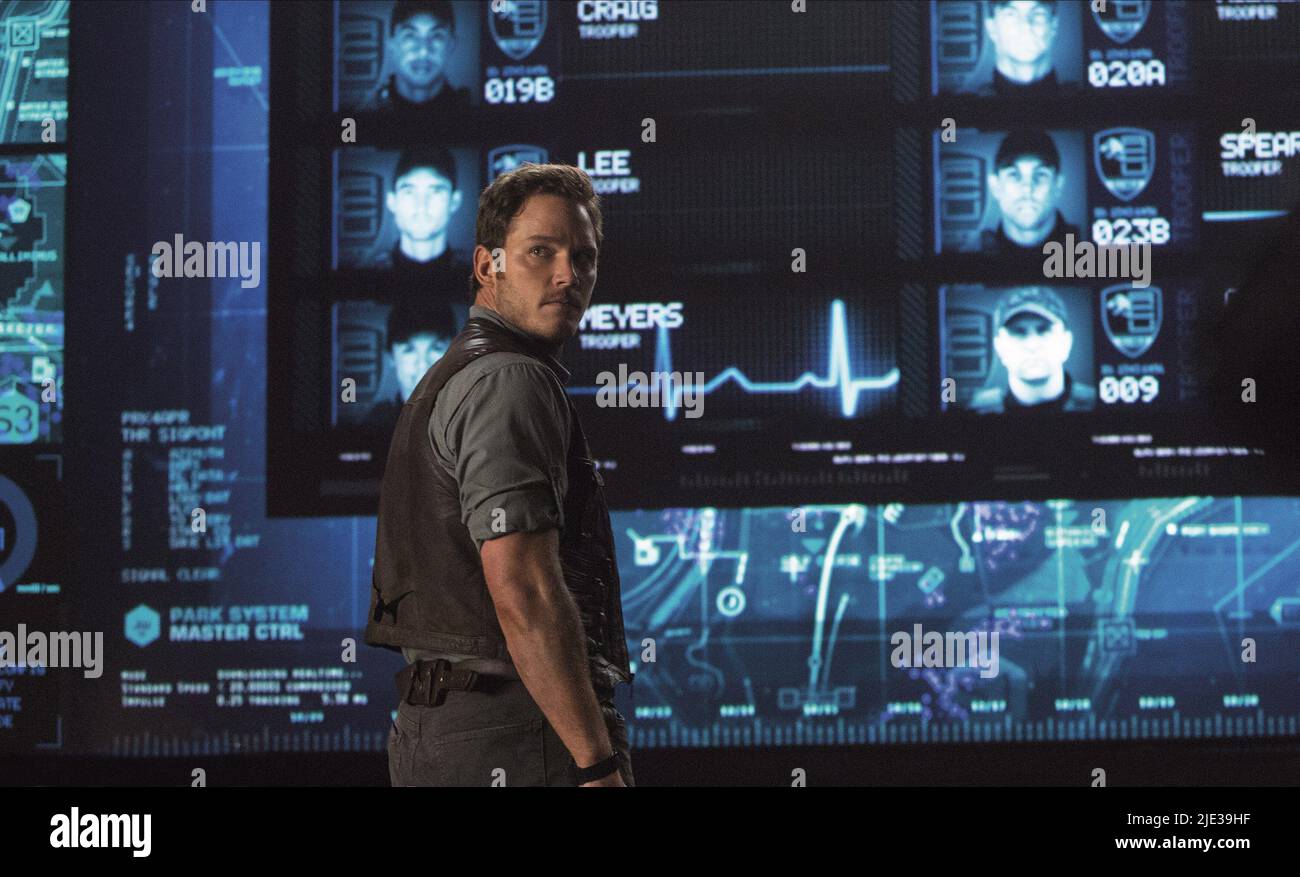CHRIS PRATT, JURASSIC WORLD, 2015 Banque D'Images