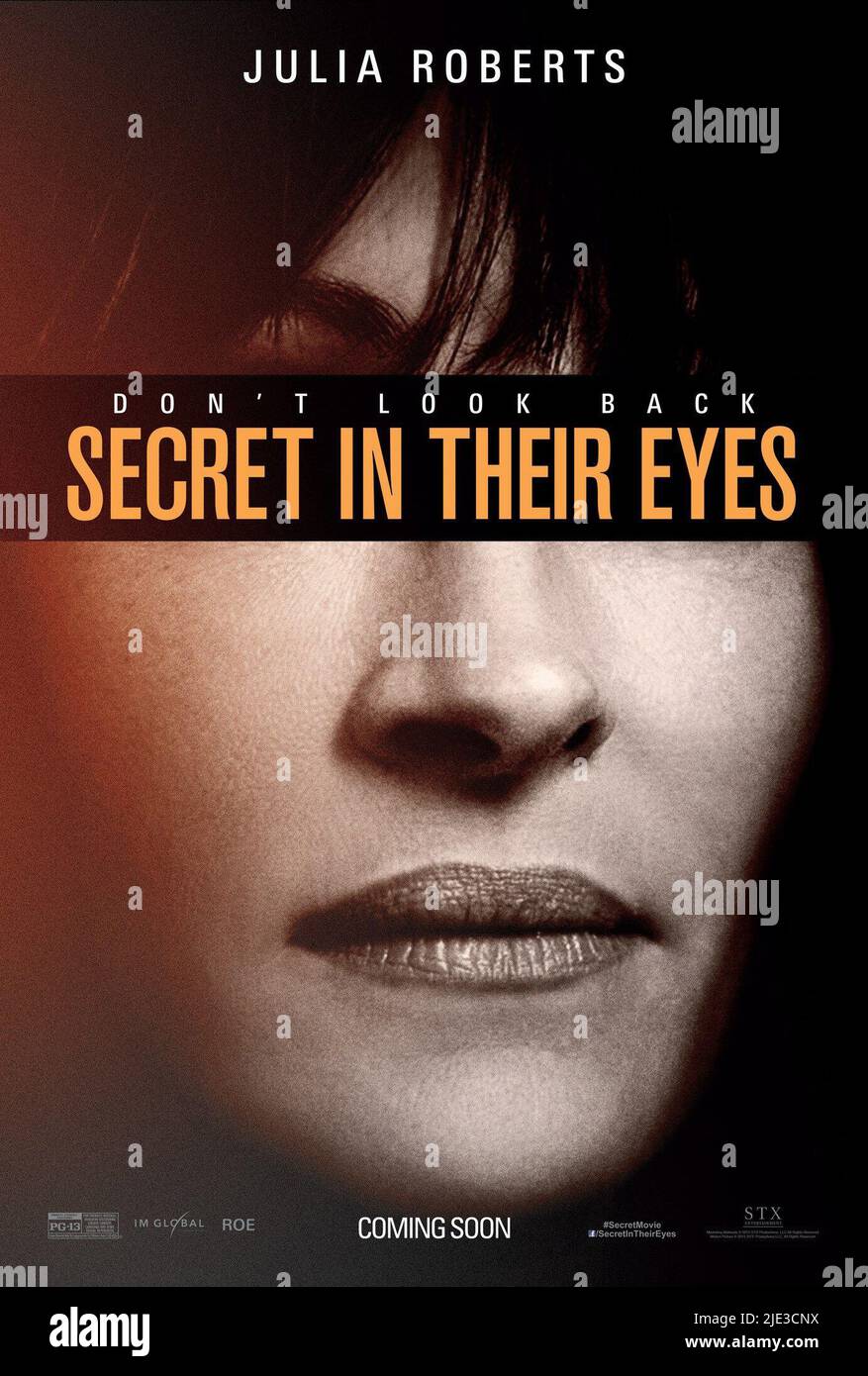 JULIA ROBERTS AFFICHE, SECRET DANS LEURS YEUX, 2015 Banque D'Images