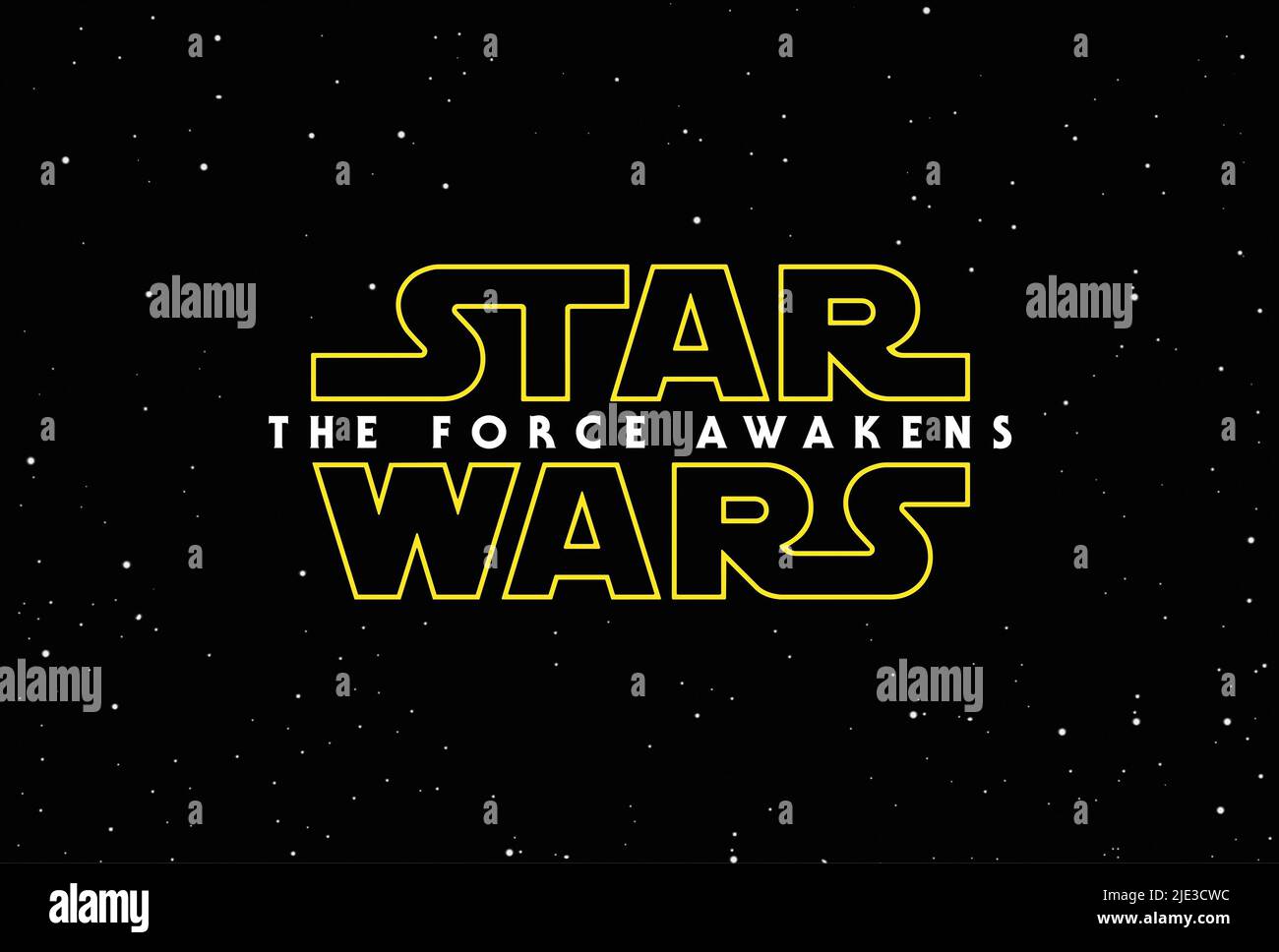 POSTER DE FILM, STAR WARS: ÉPISODE VII - LA FORCE S'ÉVEILLE, 2015 Banque D'Images