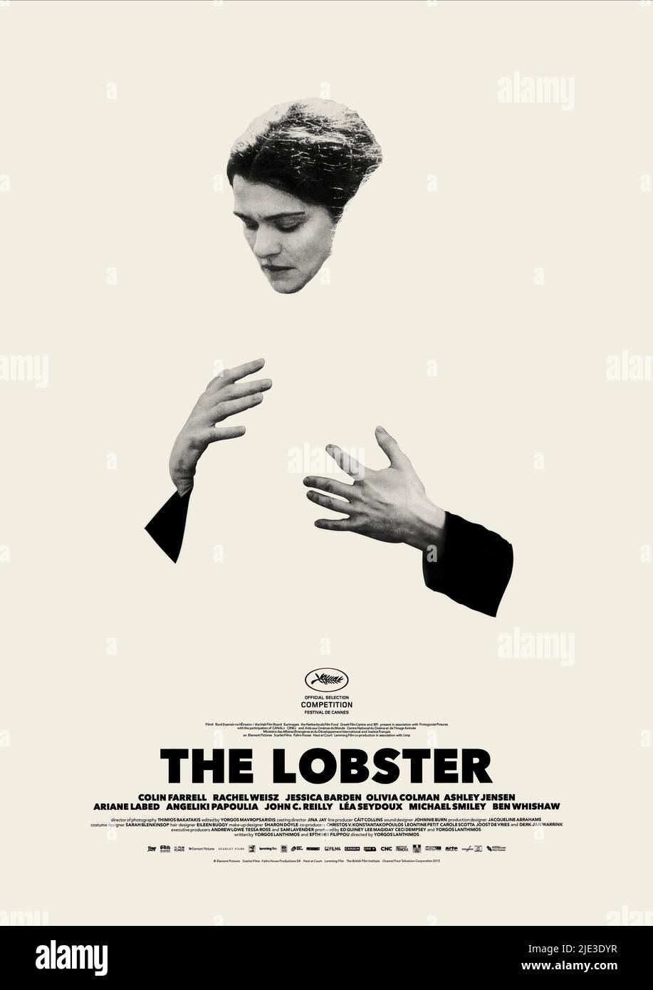 AFFICHE DE RACHEL WEISZ, LE HOMARD, 2015 Banque D'Images