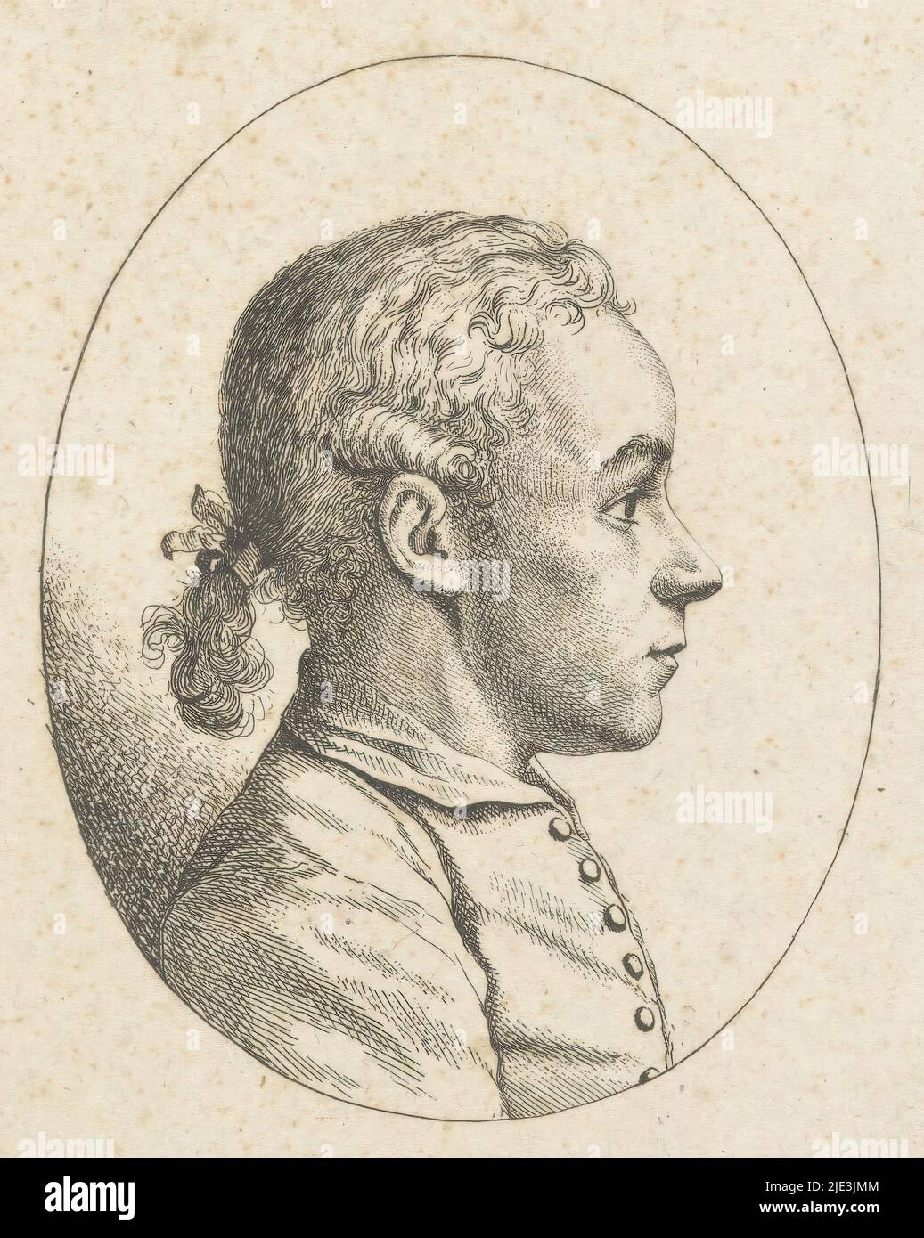 Portrait de Peter im Baumgarten, imprimeur: Georg Friedrich Schmoll, Allemagne, 1700 - 1785, papier, gravure, hauteur 122 mm × largeur 109 mm Banque D'Images
