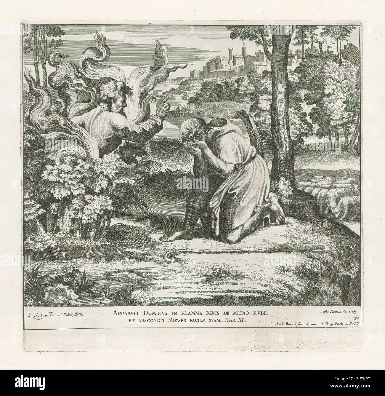 Moïse devant le buisson ardent Banque de photographies et d’images à