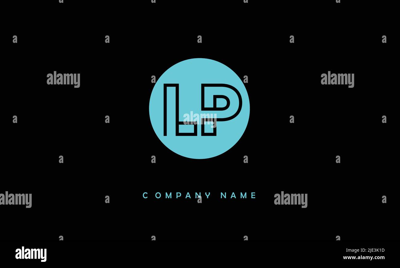 LP, PL lettres abstraites logo Monogramme Illustration de Vecteur