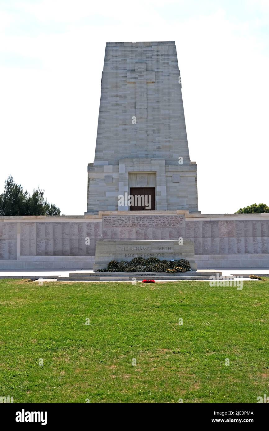 Le cimetière commémoratif de Lone Pine sur la péninsule de Gallipoli en Turquie Banque D'Images