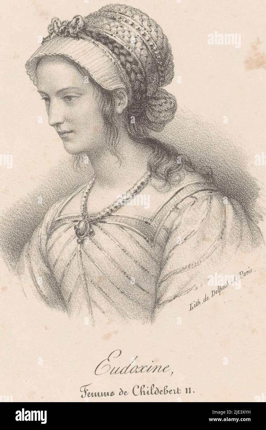 Portrait d'Eudoxie, anonyme, veuve Delpech (Naudet), à partir de 1818 - à partir de 1842, imprimerie: Anonyme, imprimeur: veuve Delpech (Naudet), (mentionné sur l'objet), Paris, à partir de 1818 - à partir de 1842, papier, h 272 mm - l 183 mm Banque D'Images
