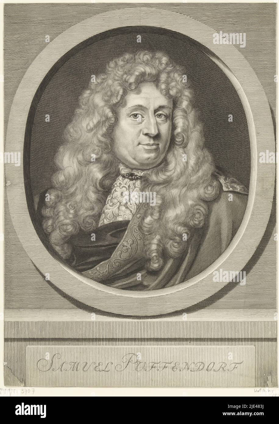 Portrait de Samuel von Pufendorf, Jakob von Sandrart (peut-être), en 1688 ou après, imprimerie: Jakob von Sandrart, (peut-être), en 1688 ou après, papier, gravure, h 315 mm - l 225 mm Banque D'Images