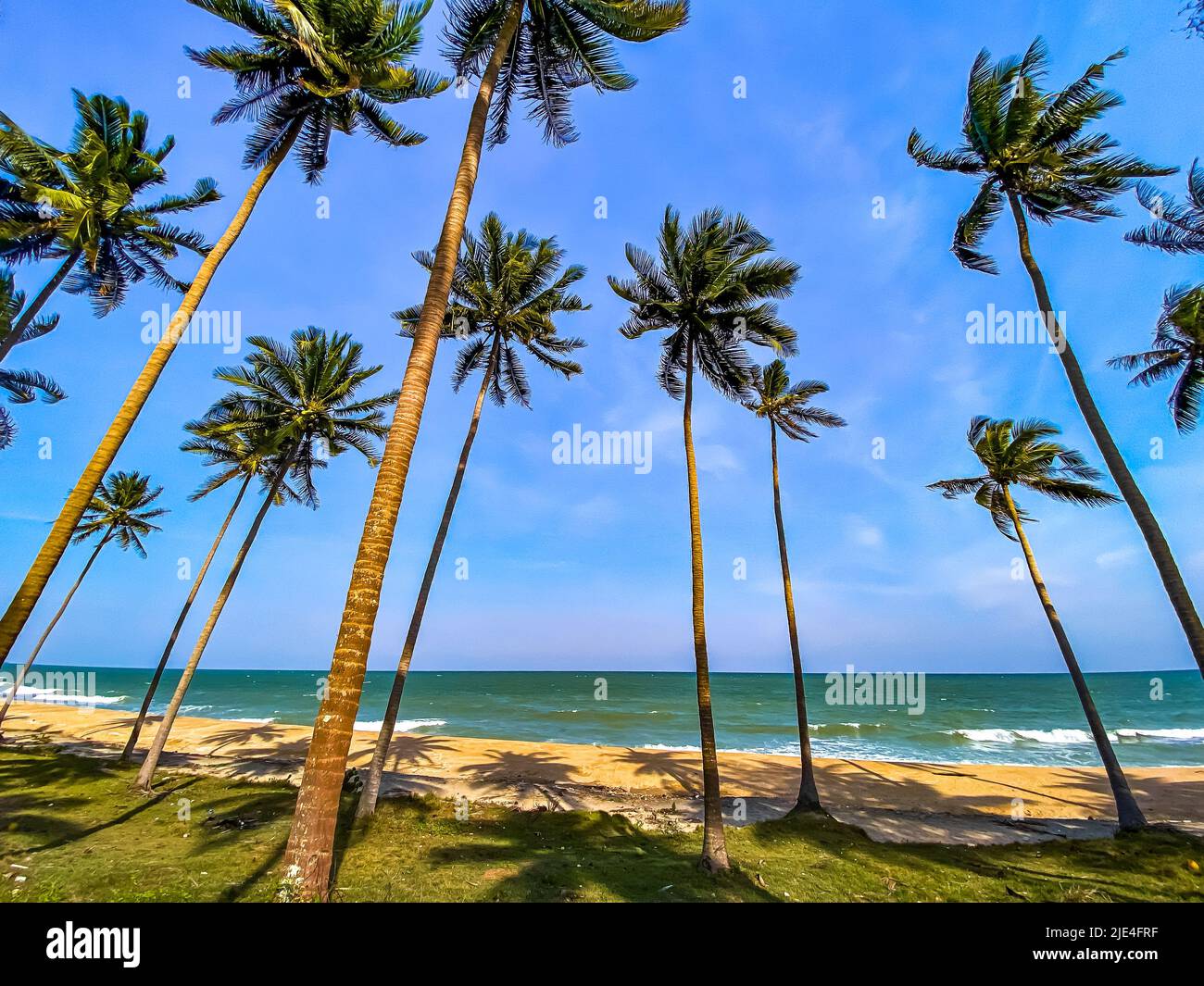 Plage de Hat Thang Sai à Prachuap Khiri Khan, Thaïlande Banque D'Images