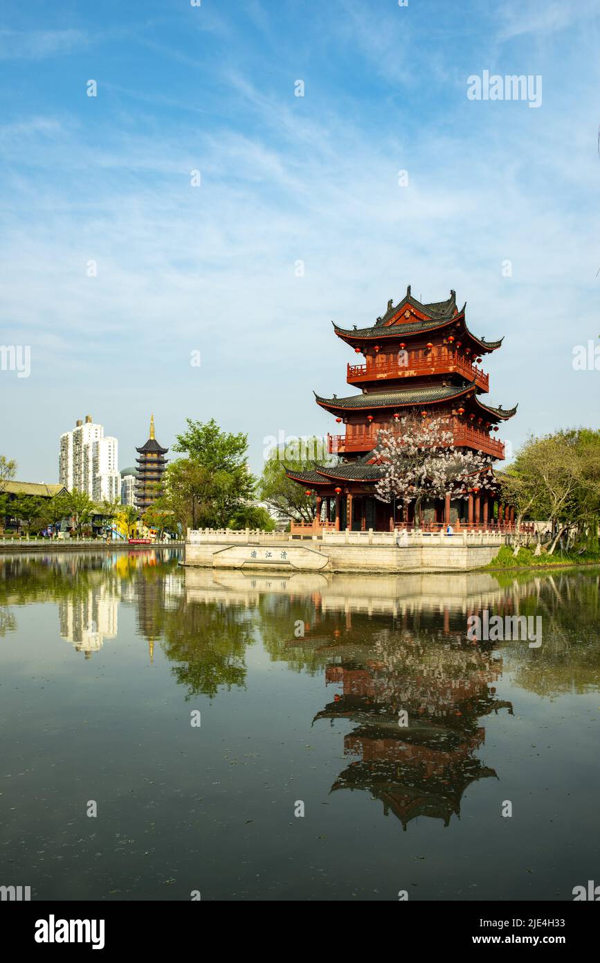 La situation actuelle de la province de jiangsu qingjiang pu paysage Banque D'Images