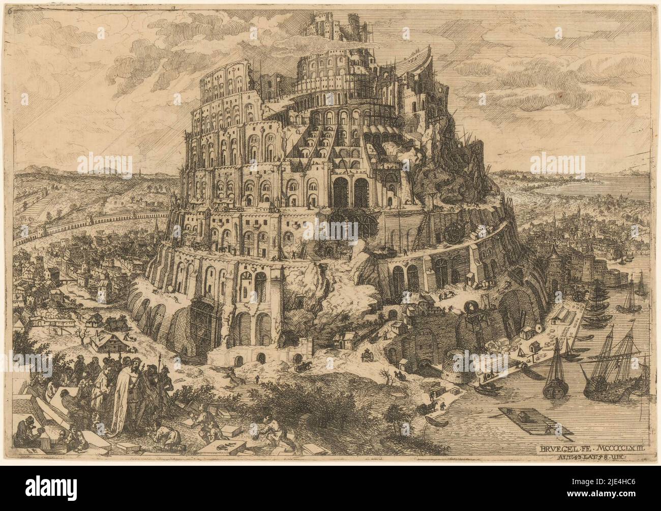 Reproduction Tableau Peter Bruegel L'Ancien - La Tour De Babel - Toile Cadre Prête à Accrocher