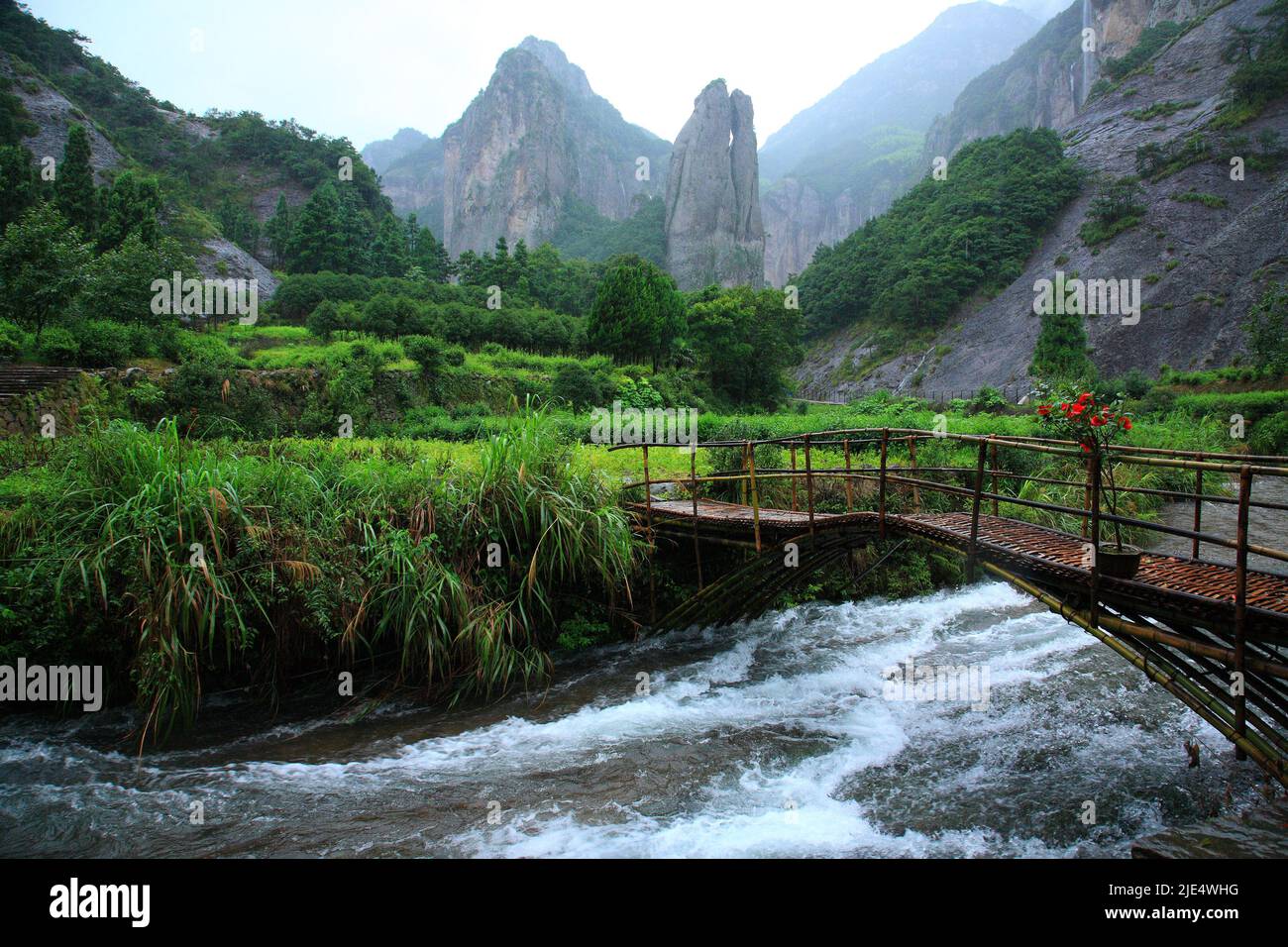 Zhejiang wenzhou yandang montagnes cascades paysage Banque D'Images