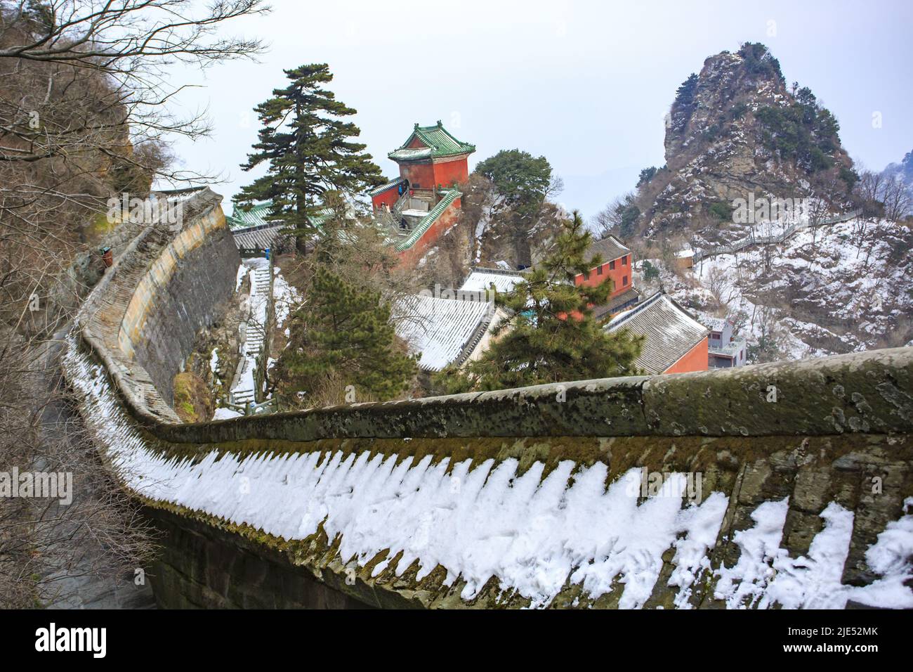 Hubei shiyan Mount wudang Taoism montagnes célèbres anciens bâtiments Banque D'Images