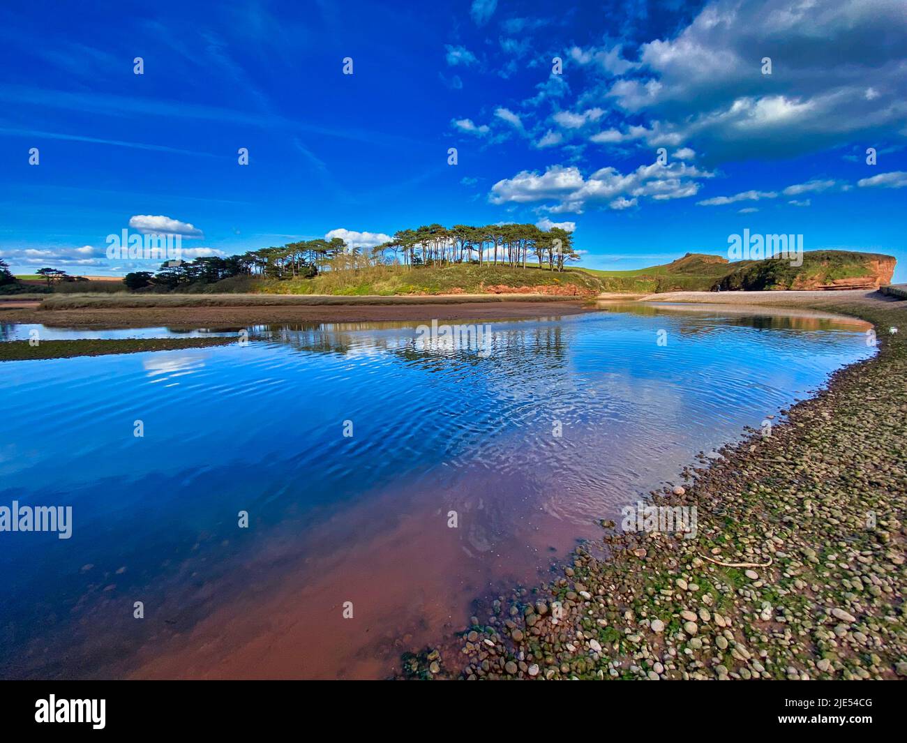 Côte de Budleigh Salterton dans le Devon est Banque D'Images