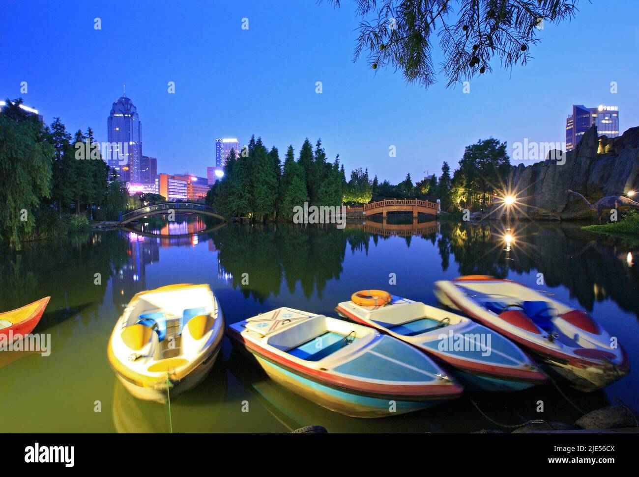 Zhejiang ningbo yinzhou yinzhou parc lac Banque D'Images