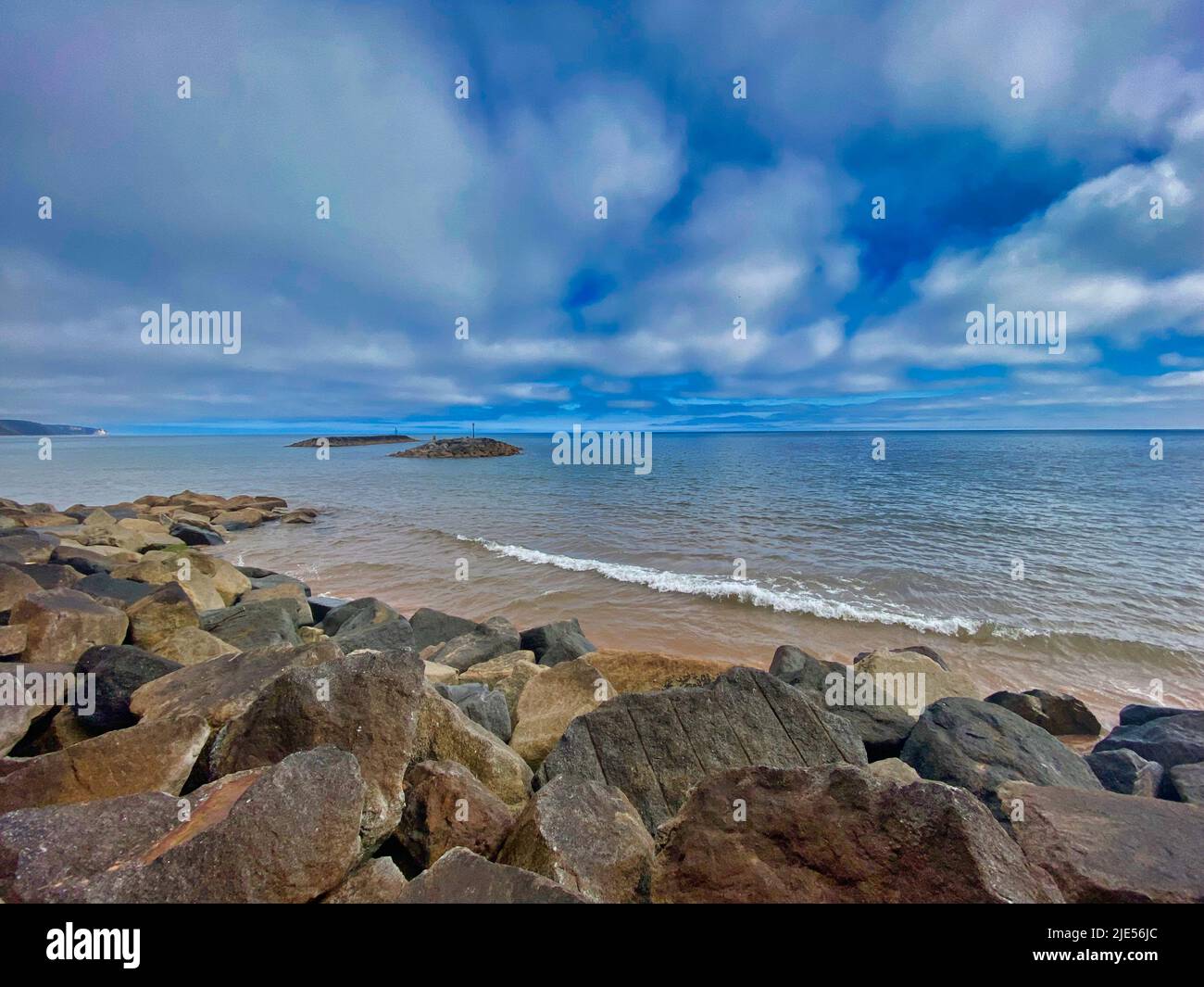 Sidmouth Beach à Devon, Royaume-Uni Banque D'Images