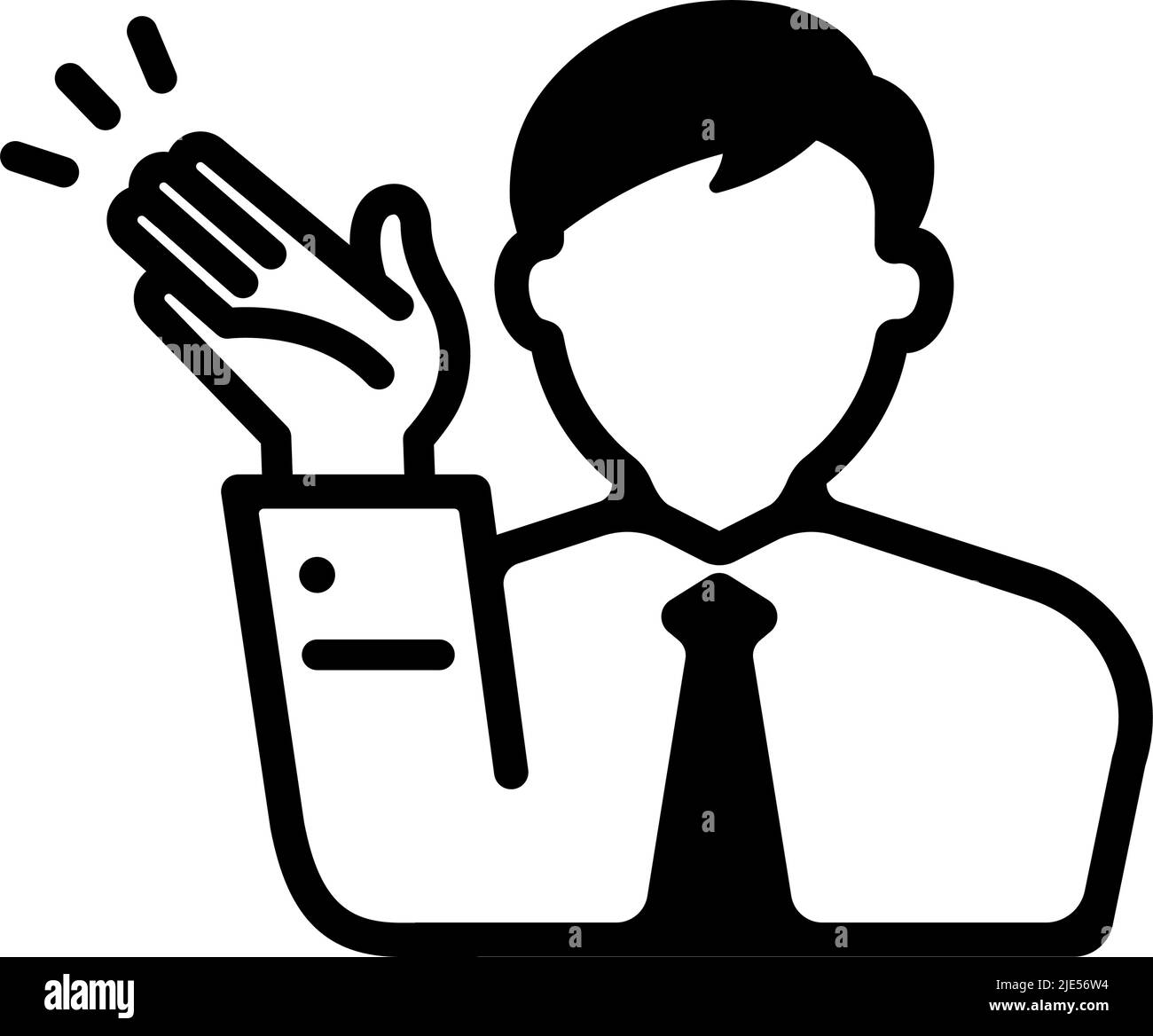 Recommandation, présentation de l'illustration d'icône vectorielle (homme d'affaires sans visage) Illustration de Vecteur Recommandation, présentation de l'illustration d'icône vectorielle (homme d'affaires sans visage) Illustration de Vecteur