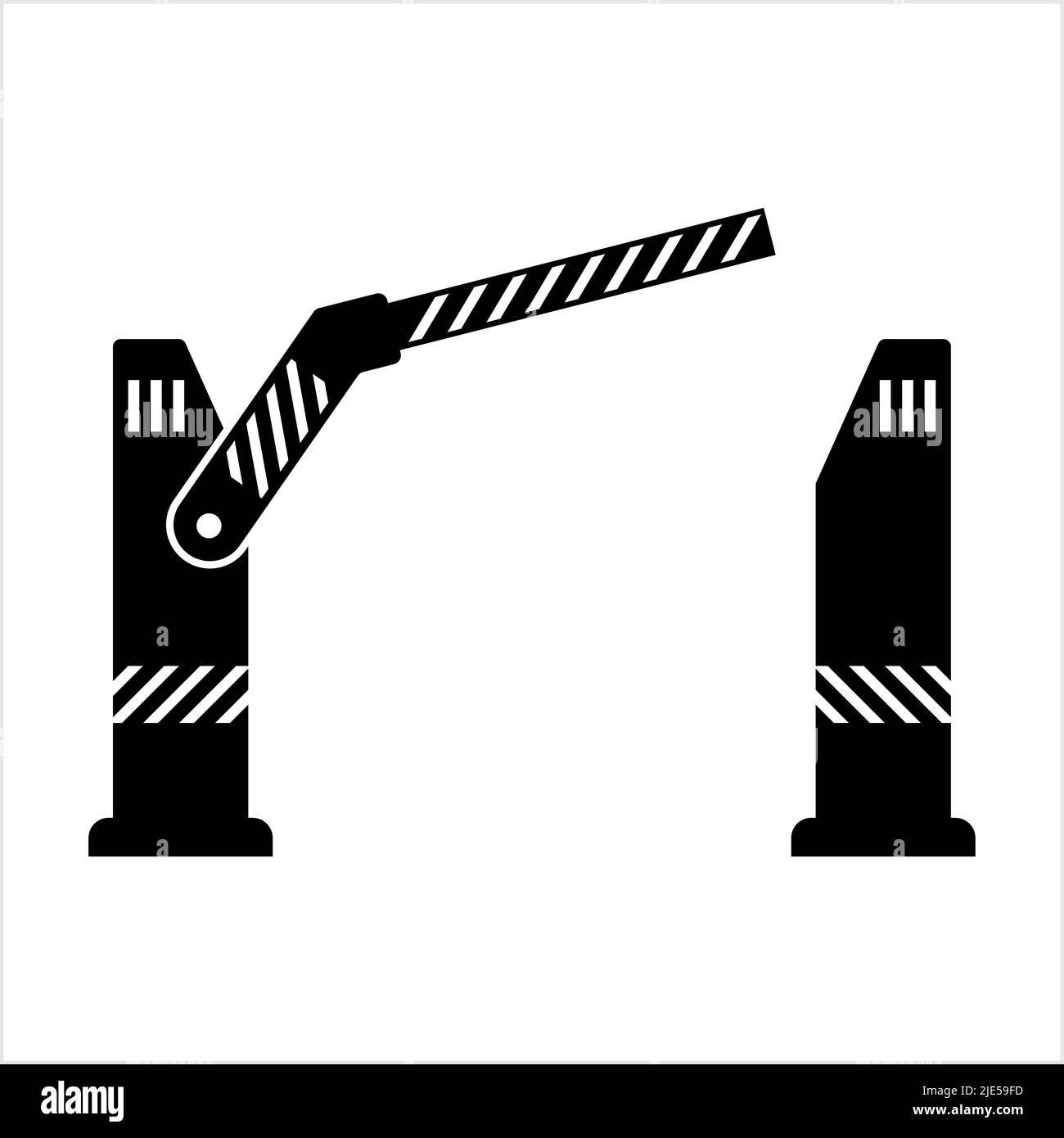 Icône de barrière de stationnement, illustration vectorielle de barrière de sécurité Illustration de Vecteur