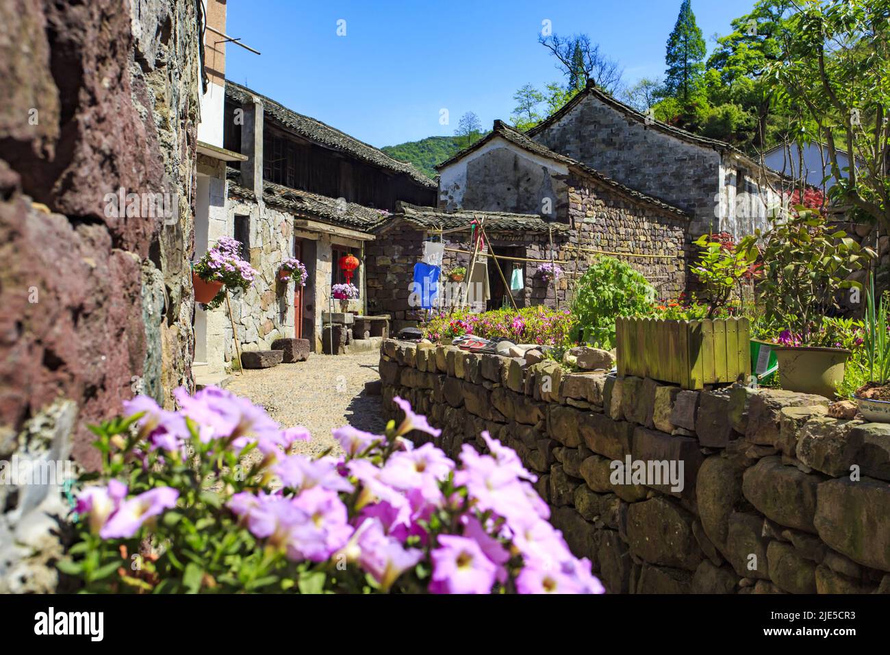 La fosse des lees, un ancien village Banque D'Images