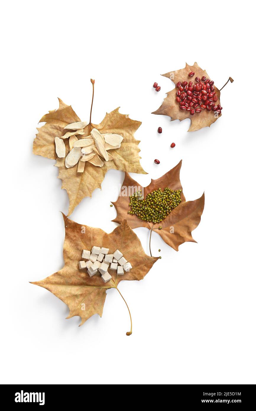 Haricot rouge, haricot mung Banque D'Images