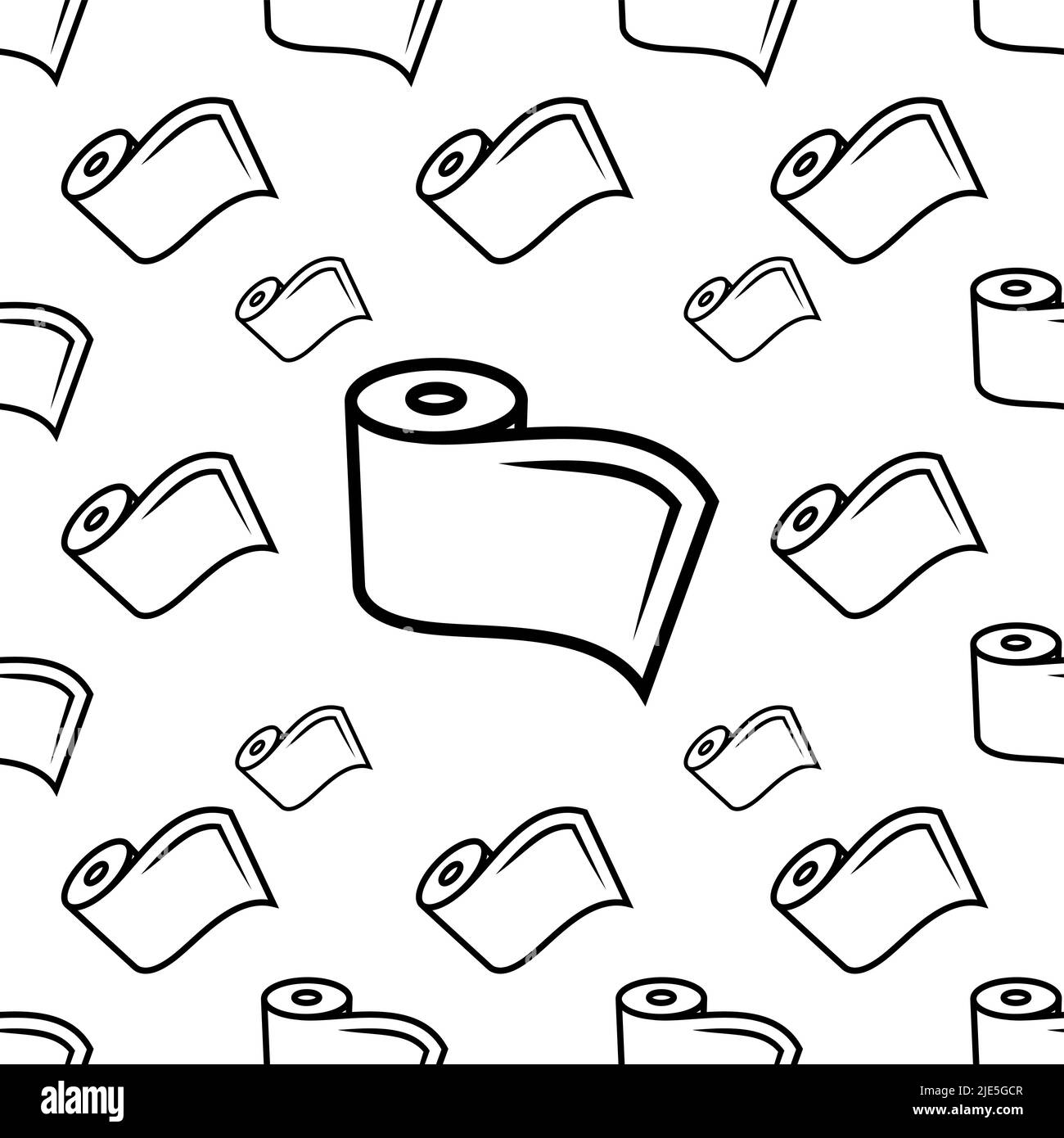 Icône de rouleau Schéma sans couture, tapis, tapis, tapis ou rouleau de papier icône de tout, illustration d'art vectoriel Illustration de Vecteur