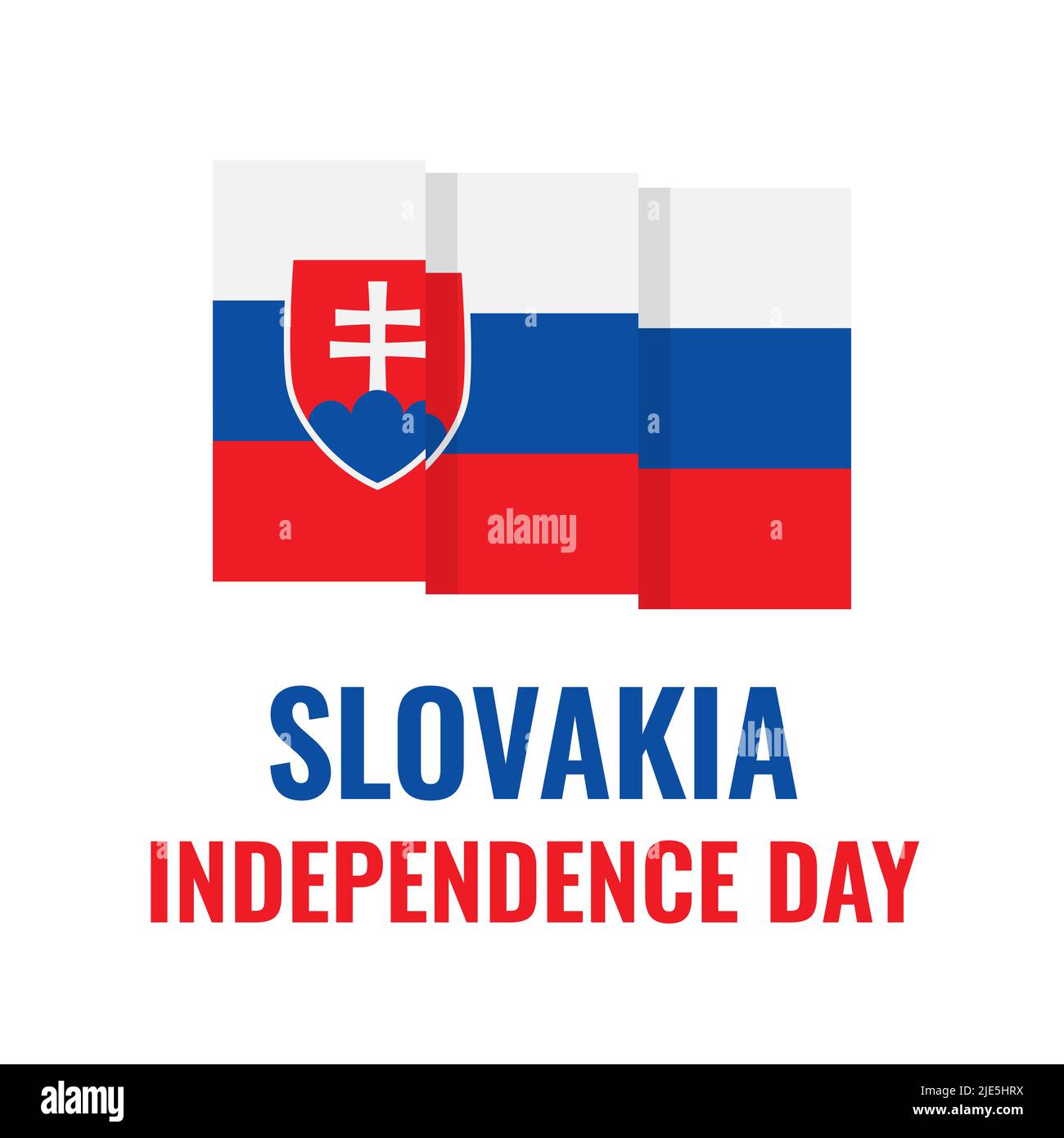 Affiche typographique du jour de l'indépendance de la Slovaquie. Fête nationale slovaque sur 17 juillet. Modèle vectoriel pour carte postale, bannière, prospectus, etc Illustration de Vecteur