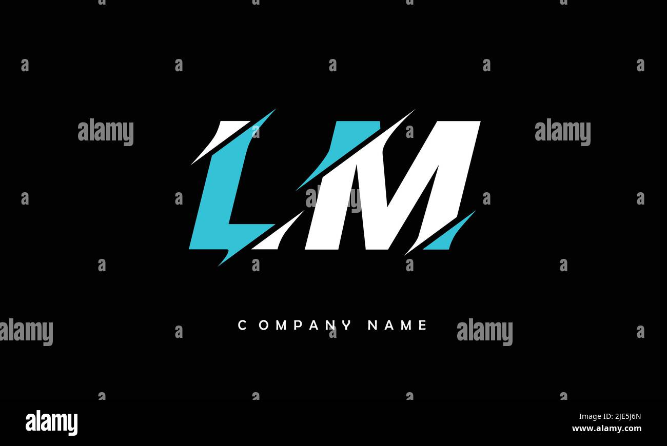 LM, ML lettres abstraites logo Monogramme Illustration de Vecteur