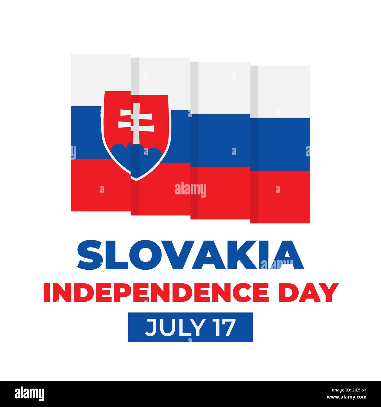 Affiche typographique du jour de l'indépendance de la Slovaquie. Fête nationale slovaque sur 17 juillet. Modèle vectoriel pour bannière, prospectus, cartes postales, etc Illustration de Vecteur