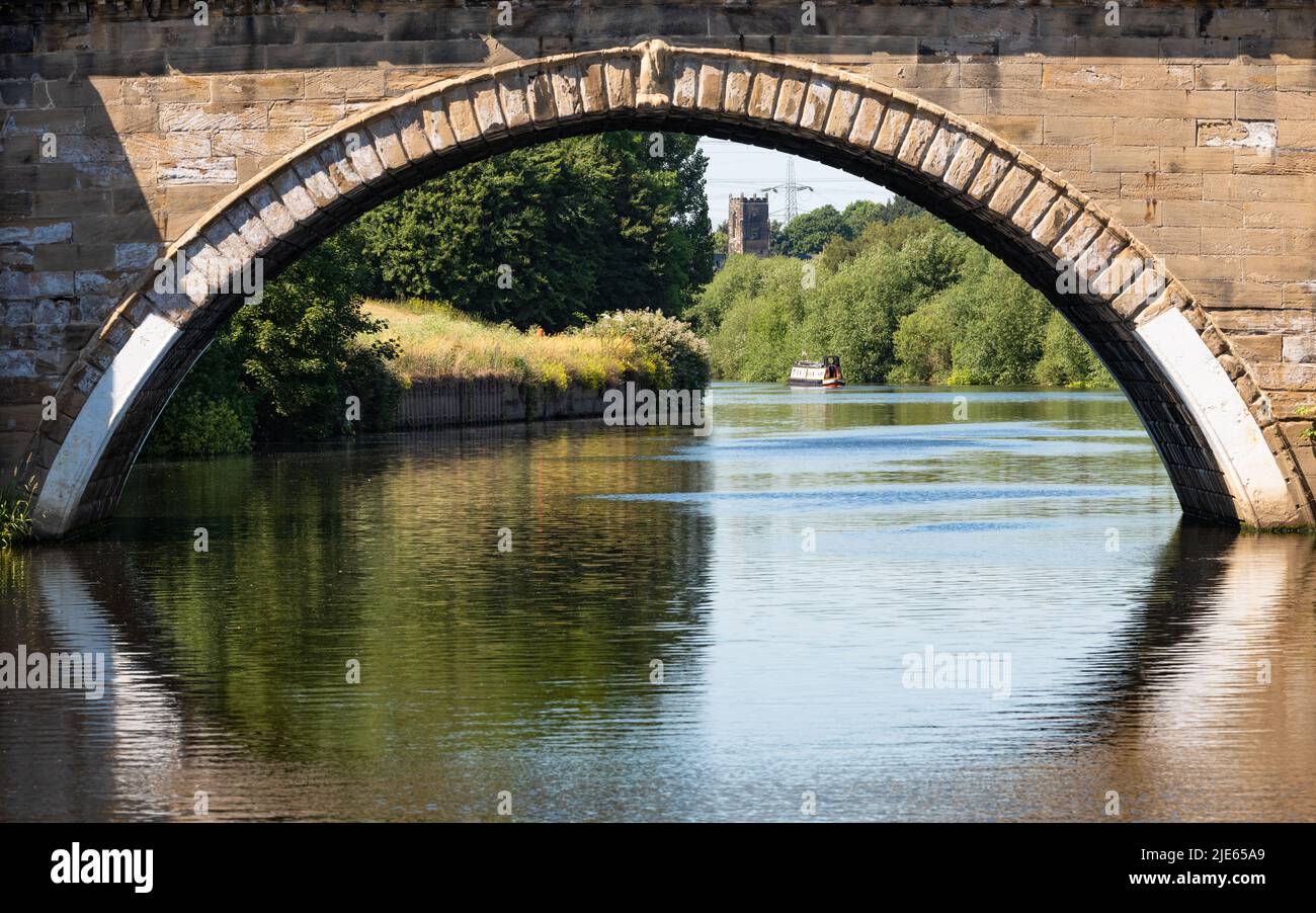 Ferrybridge Old Bridge, Ferrybridge, West Yorkshire, Angleterre, Royaume-Uni Banque D'Images