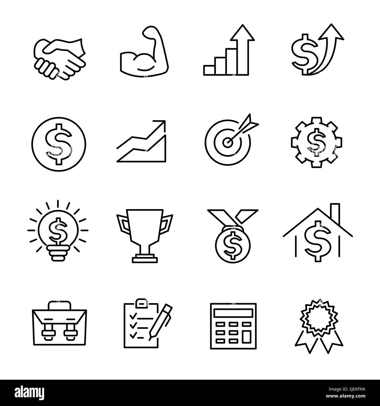 collection de modèles d'icônes business success Image Vectorielle Stock ...