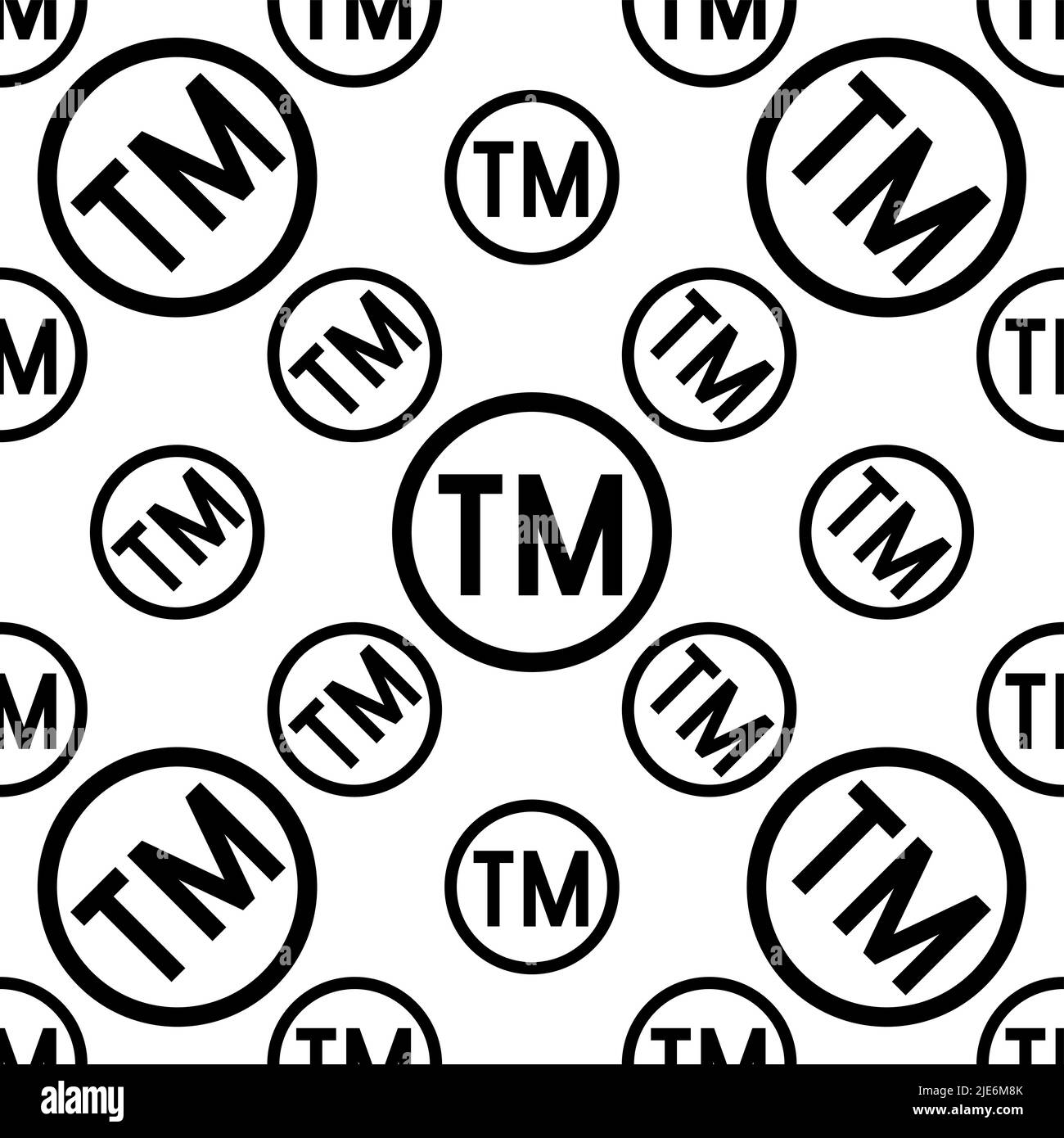 Symbole de marque de commerce TM motif transparent, symbole TM, symbole de marque non enregistrée icône de marque de commerce illustration vectorielle Illustration de Vecteur