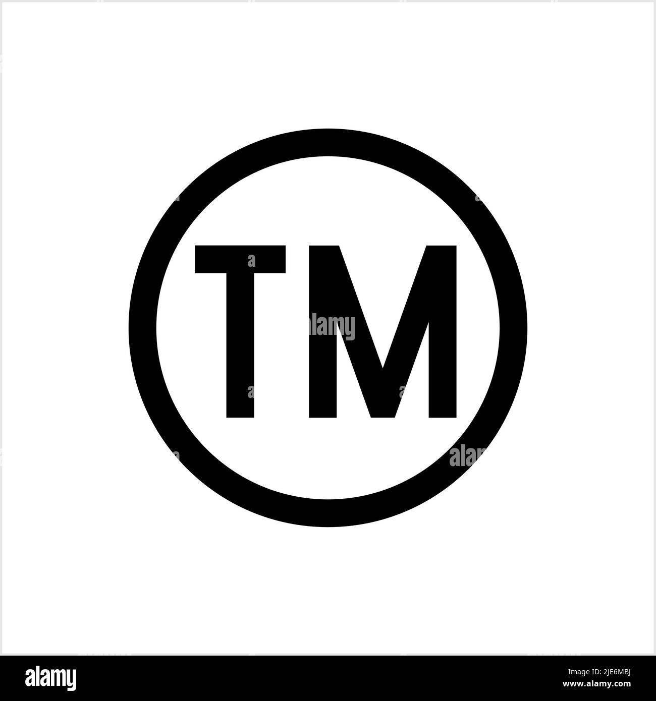 Symbole de marque de commerce TM, symbole TM, symbole de marque de commerce non enregistrée icône illustration de l'illustration vectorielle Illustration de Vecteur