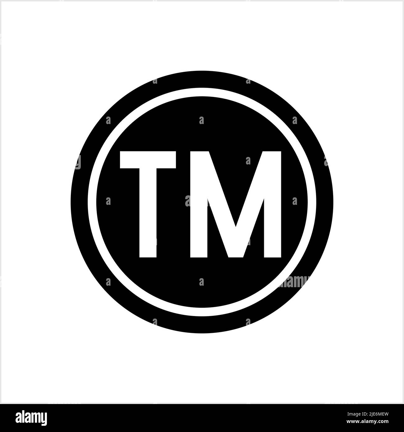 Symbole de marque de commerce TM, symbole TM, symbole de marque de commerce non enregistrée icône illustration de l'illustration vectorielle Illustration de Vecteur