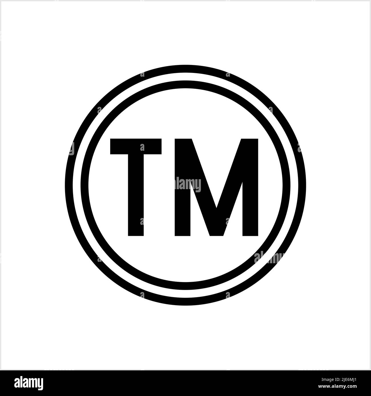 Symbole de marque de commerce TM, symbole TM, symbole de marque de commerce non enregistrée icône illustration de l'illustration vectorielle Illustration de Vecteur