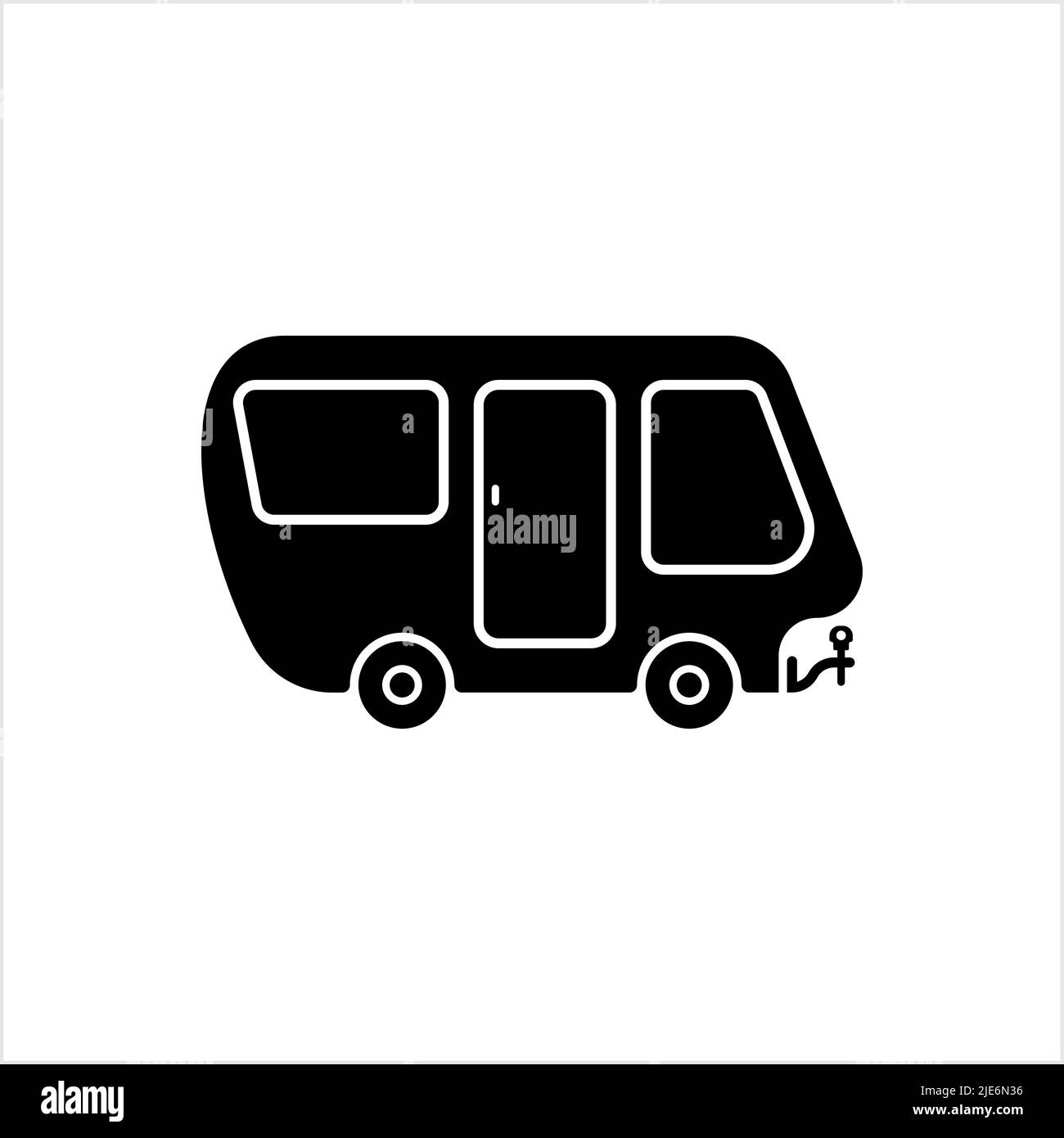 Icône Trailer Caravan, Trailer Trailer, Camper Van, Vector Art Illustration Illustration de Vecteur