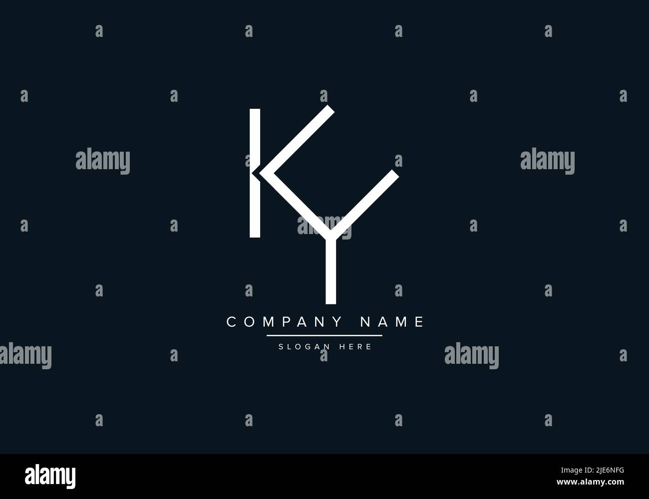 Lettre abstraite alphabet icône logo KY Illustration de Vecteur
