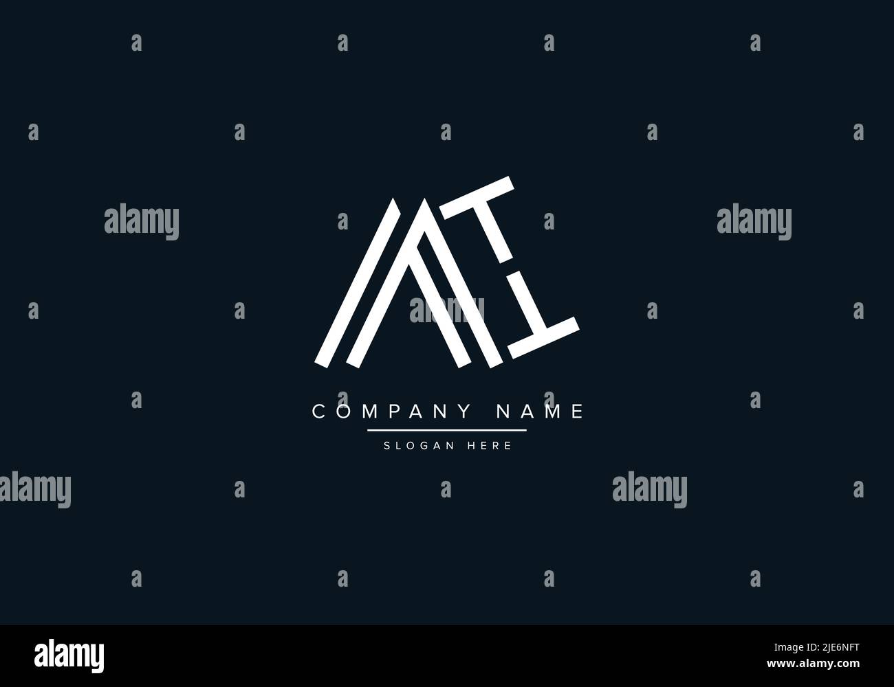 Lettre abstraite alphabétique icône logo ai Illustration de Vecteur