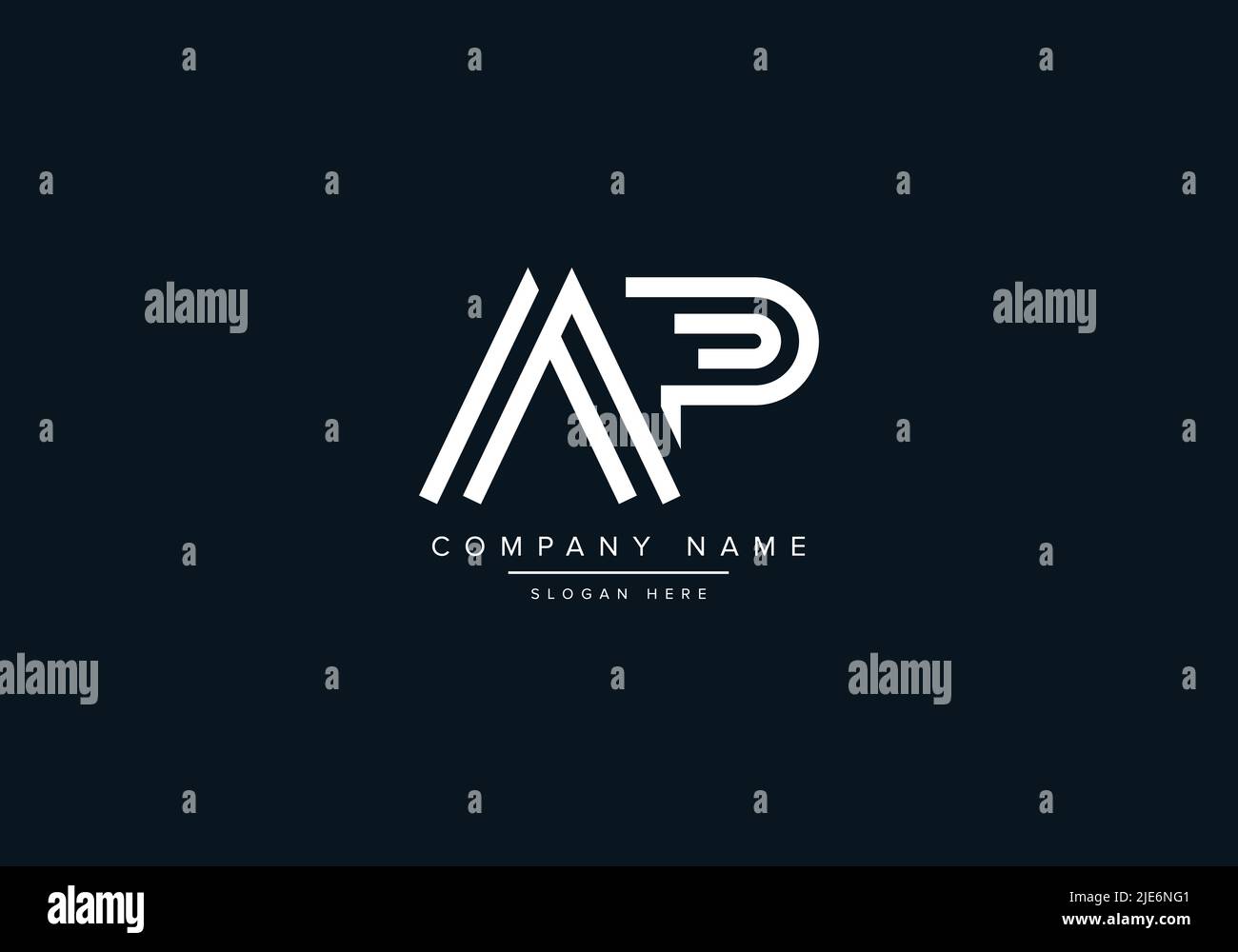 Lettre abstraite alphabet icône logo AP Illustration de Vecteur