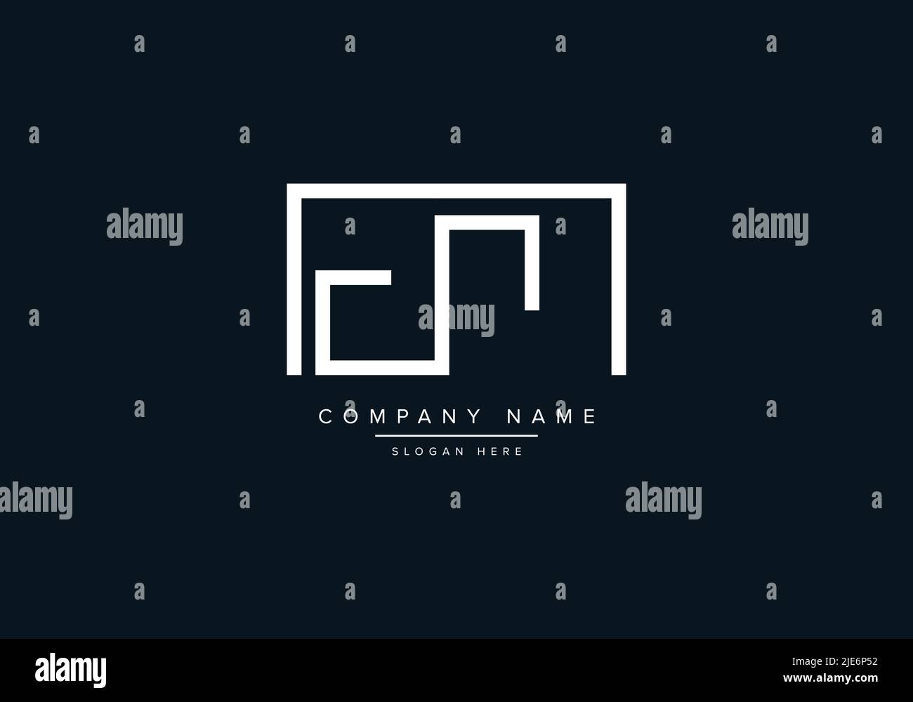 Lettre abstraite alphabet icône logo EM Illustration de Vecteur