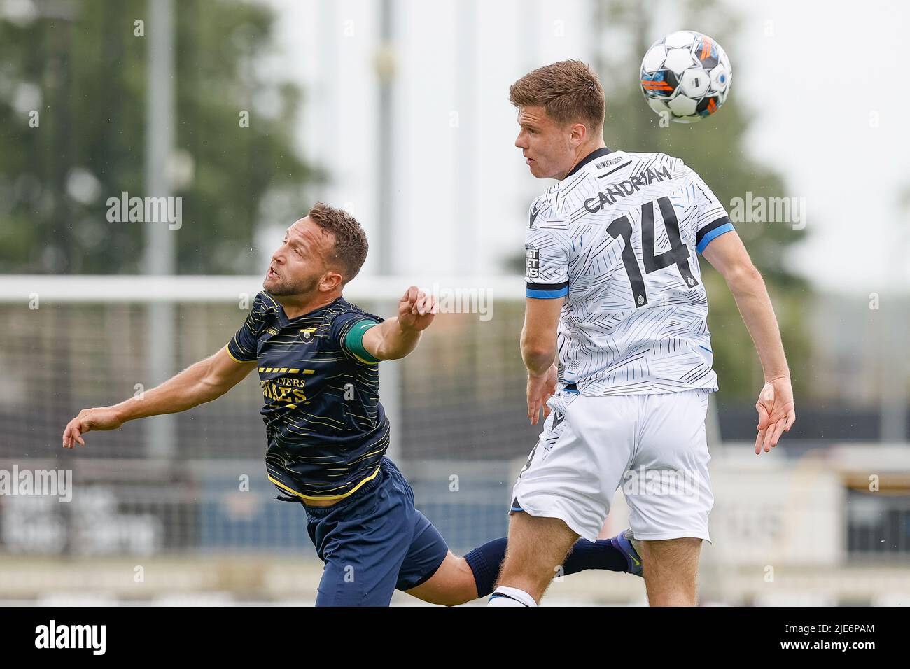 Bjorn Meijer du Club photographié en action lors d'un match de football  amical entre l'équipe belge de la Jupiler Pro League Club Brugge et  l'équipe amateur de la division 1st KVV Thes