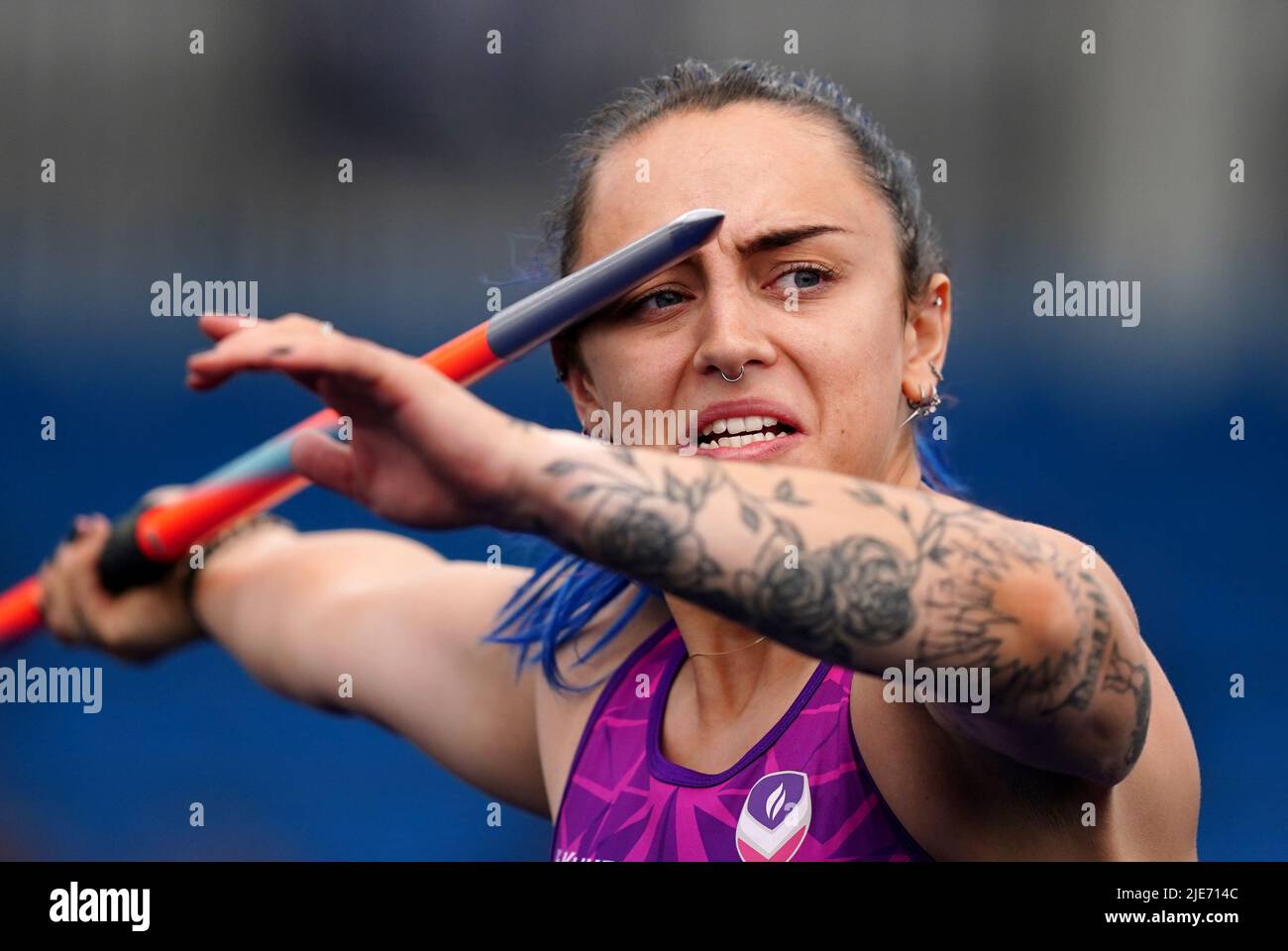 Emily Dibble a participé à la finale féminine Javelin au cours du