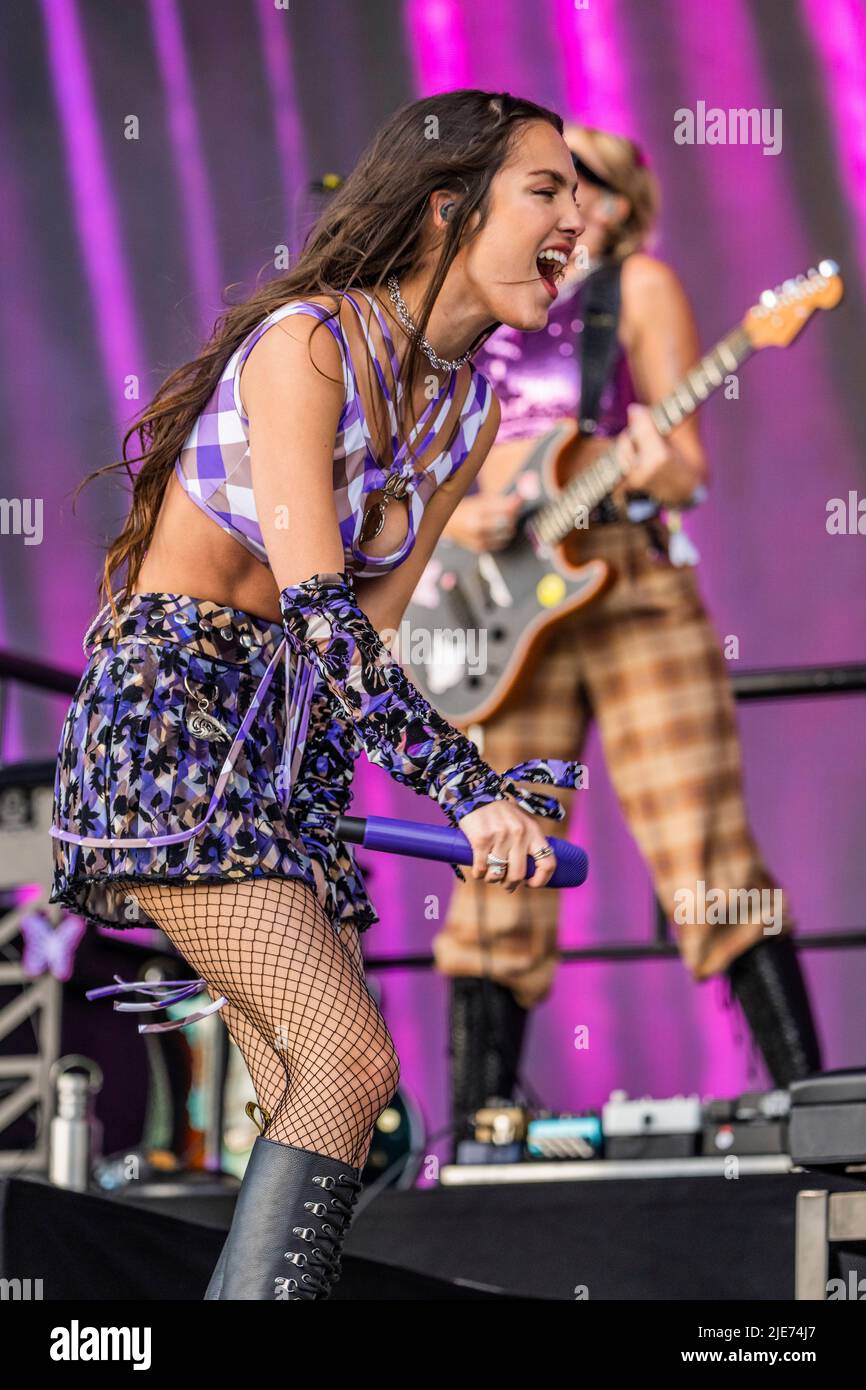 Pilton, Royaume-Uni. 25th juin 2022. Le festival Glastonbury 50th 2022, digne Farm. Glastonbury, Credit: Guy Bell/Alamy Live News Banque D'Images