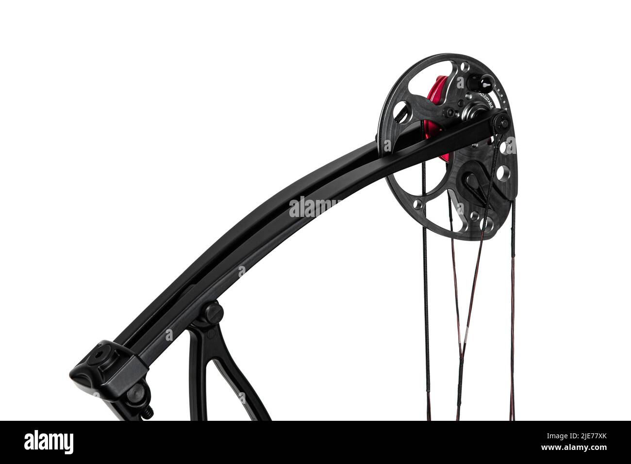 Noeud de chasse moderne composé. Une arme ancienne avec une touche moderne. Isoler sur un fond blanc. Banque D'Images