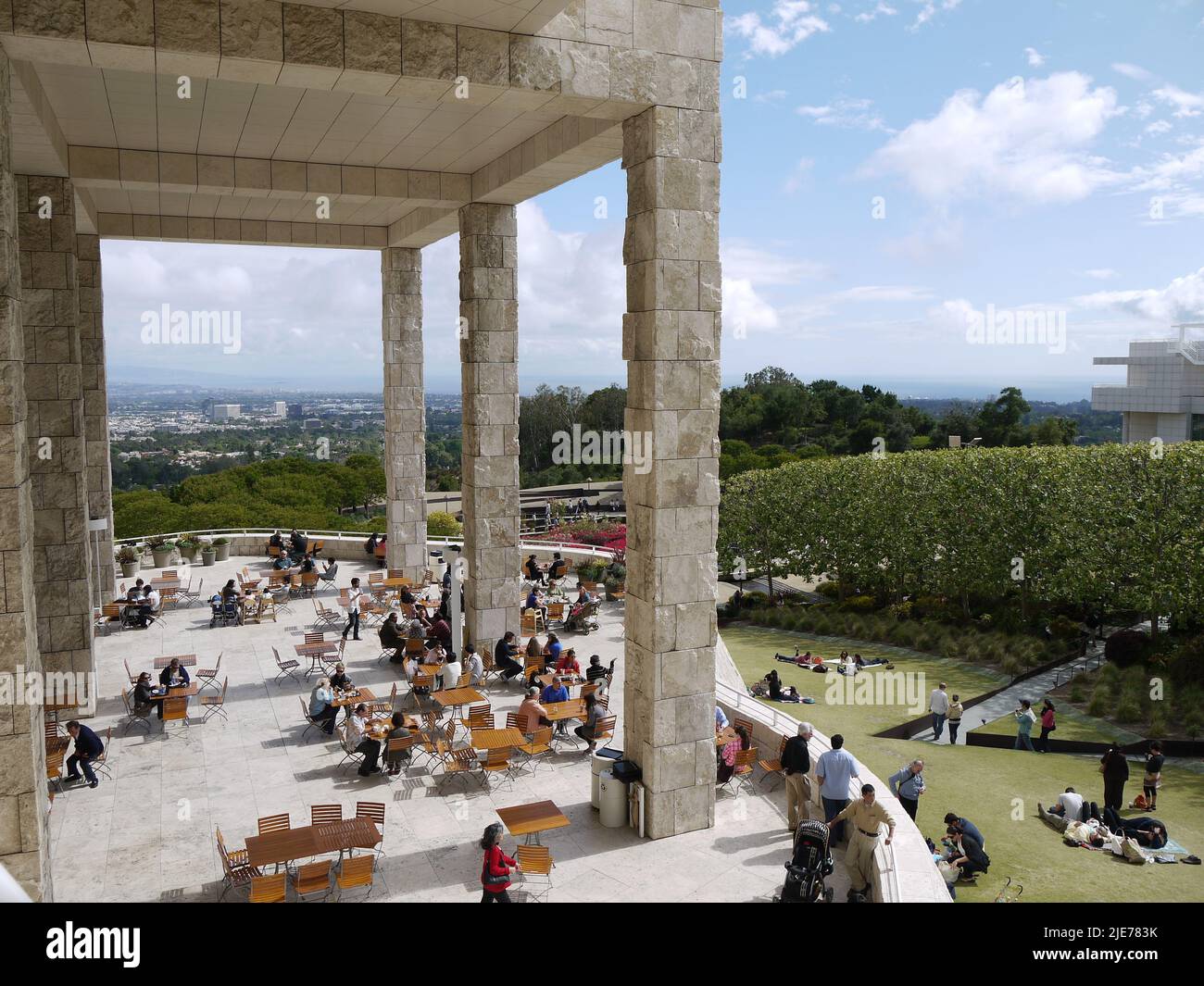 Getty Center Garden Terrace Cafe, mai 2011 Banque D'Images