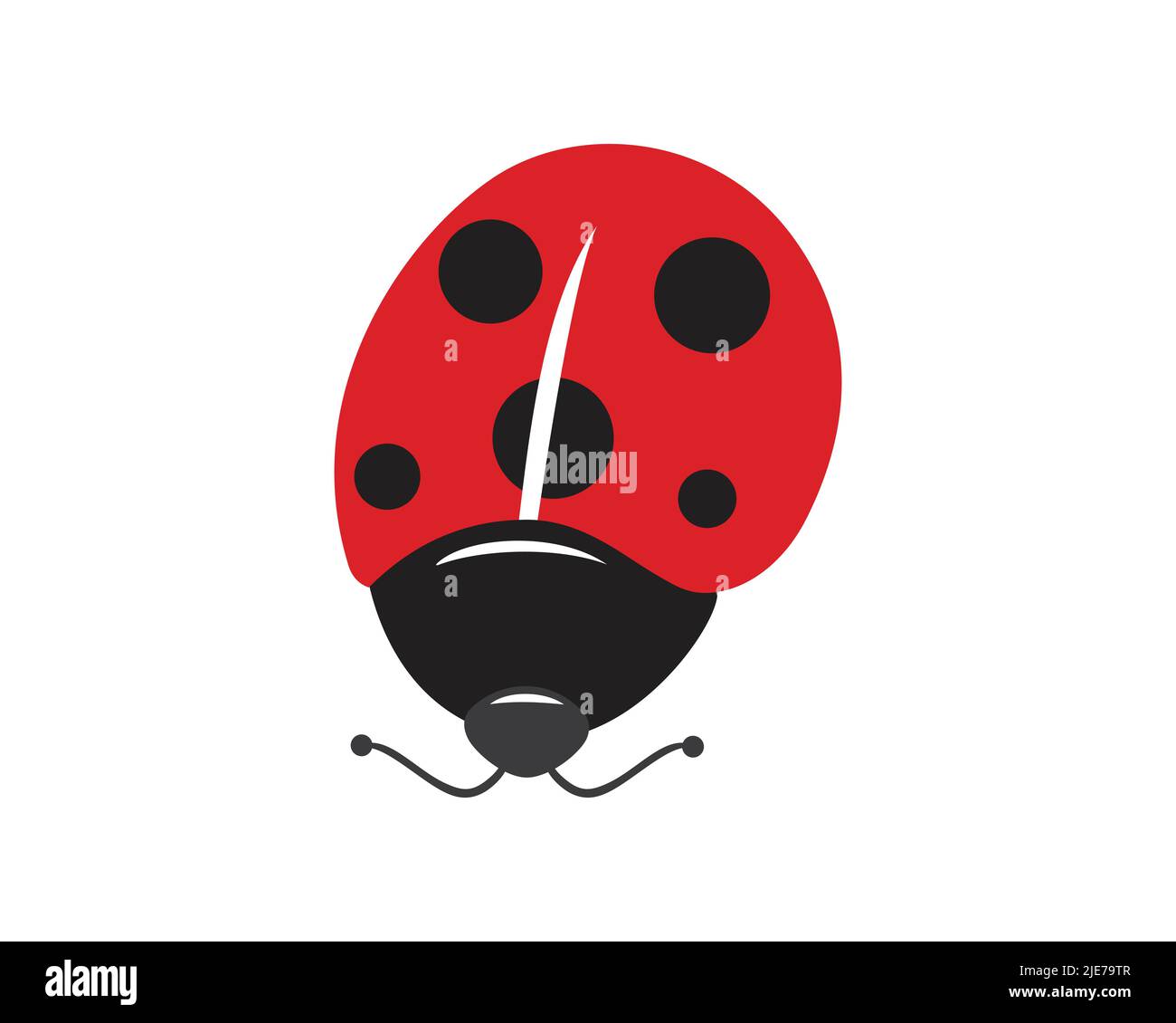 Illustration de coccinelle visualisée à l'aide d'un simple toucher Illustration de Vecteur